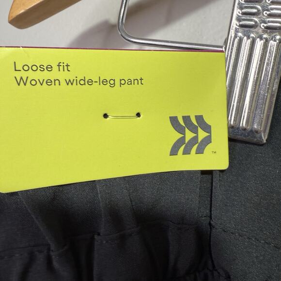 All in Motion Women’s XXL Black Woven Wide Leg Pants Loose Fit Drawstring Waist - Picture 10 of 10